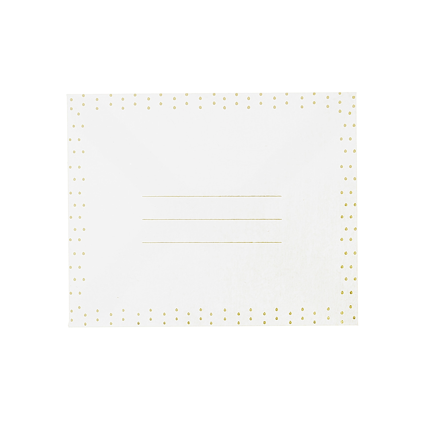 Enveloppe blanche à motifs dorés