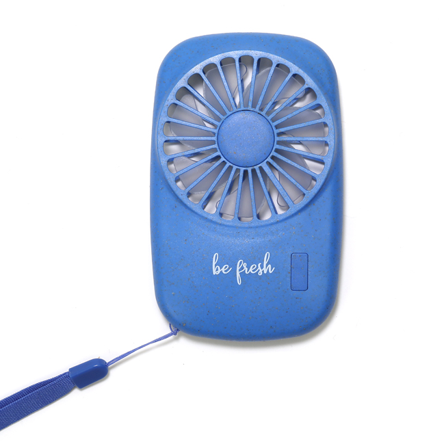 Mini ventilateur nomade rechargeable Bleu