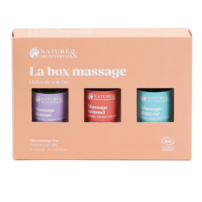 la box de massage huiles de soin bio - Nature et découvertes