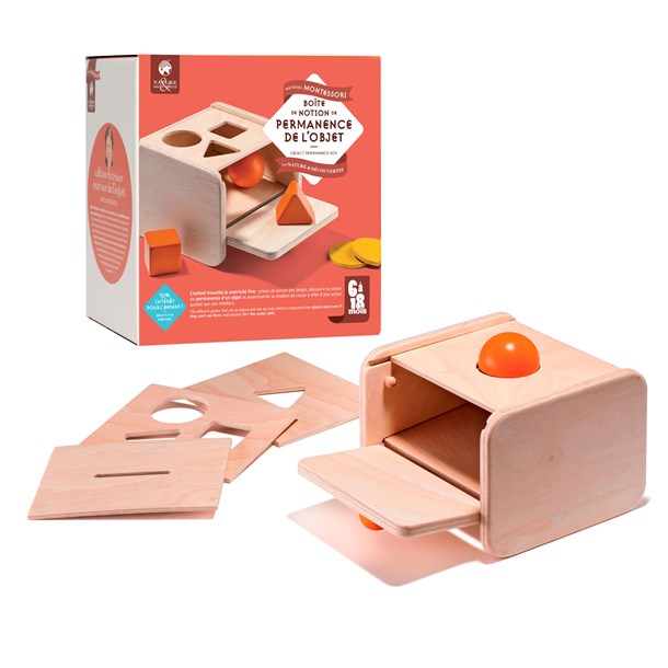 MONTESSORI BOITE DE NOTION DE PERMANENCE DE L'OBJET