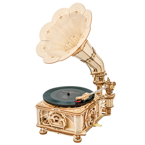Maquette en bois gramophone