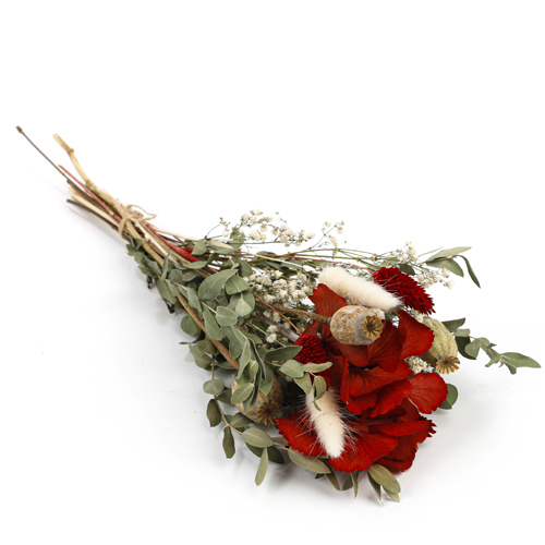 Bouquet de fleurs séchées rouges