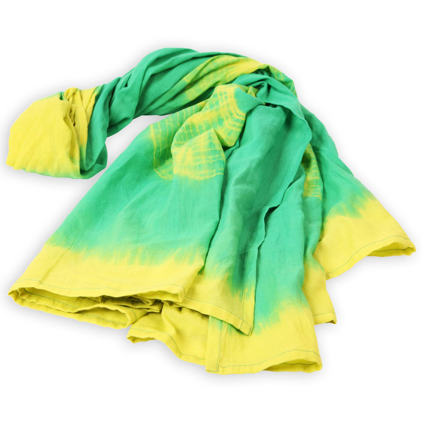 Paréo Tie and Dye vert/jaune