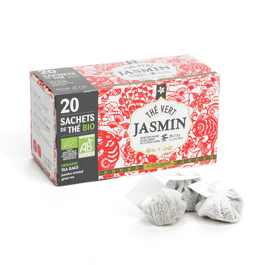 20 infusettes thé bio au jasmin