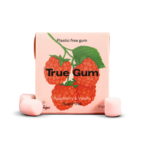 Chewing-gum framboise