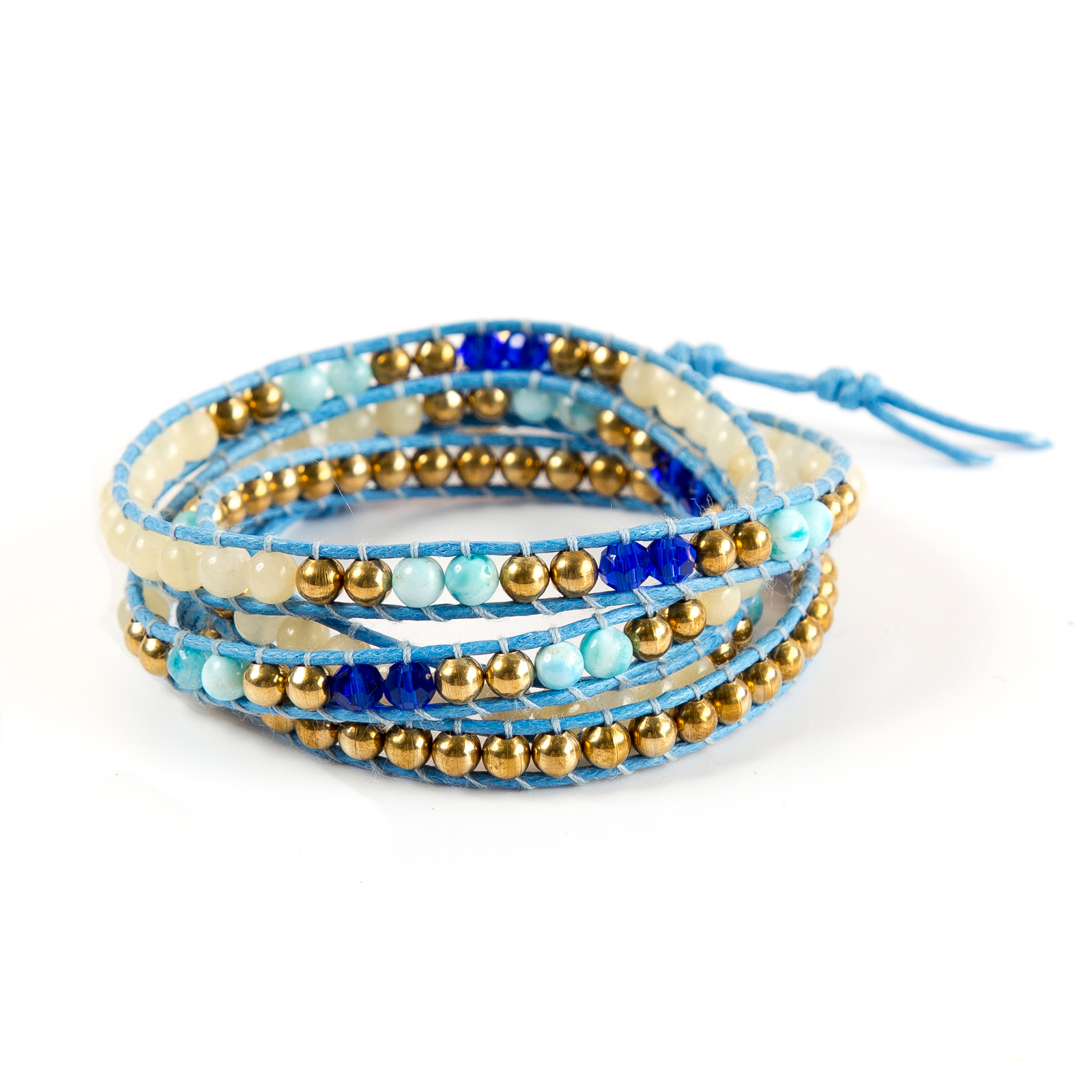 Bracelet pierres bleu