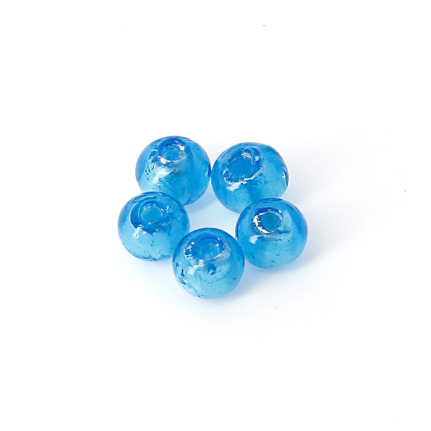 Charms perles verre bleu