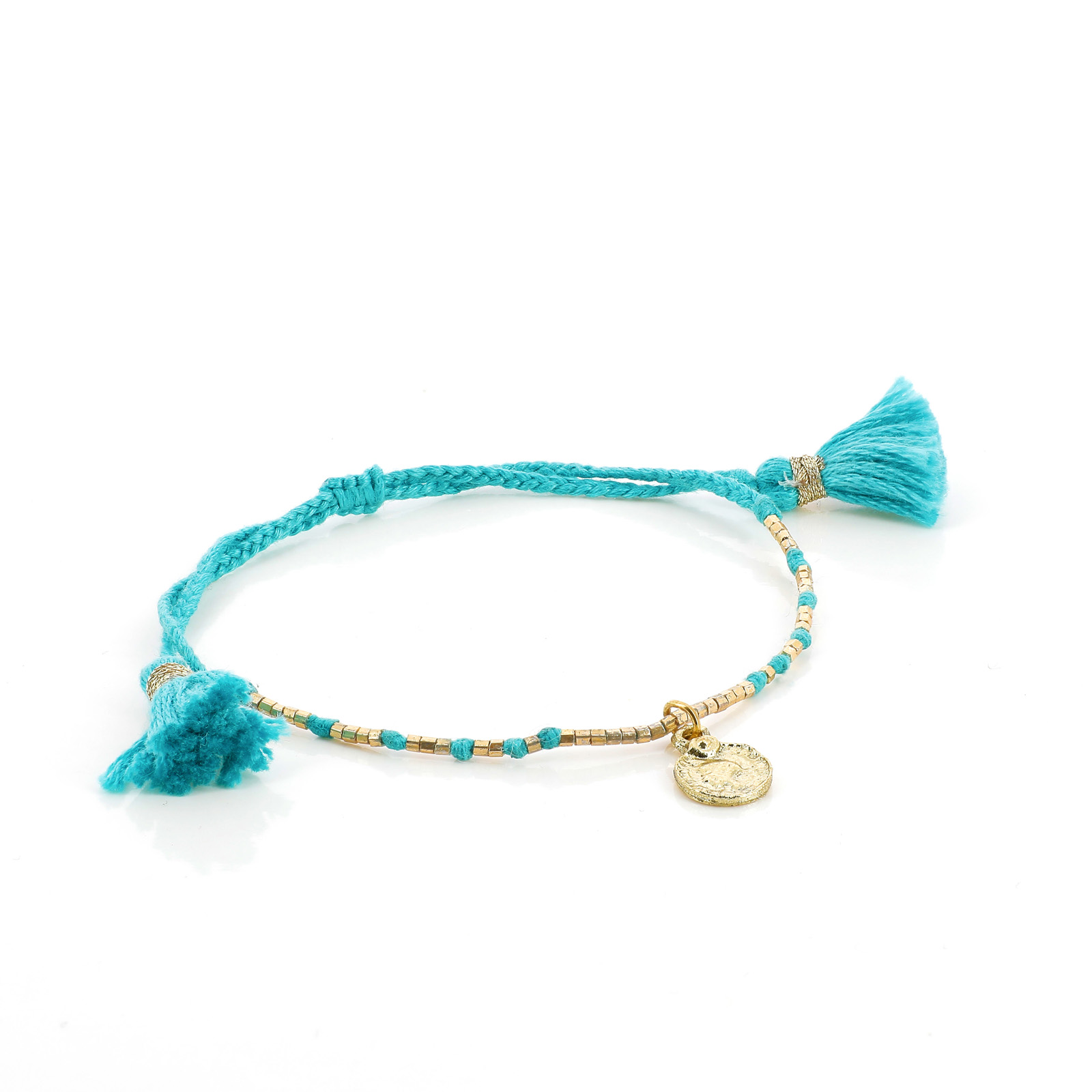 Bracelet coton turquoise