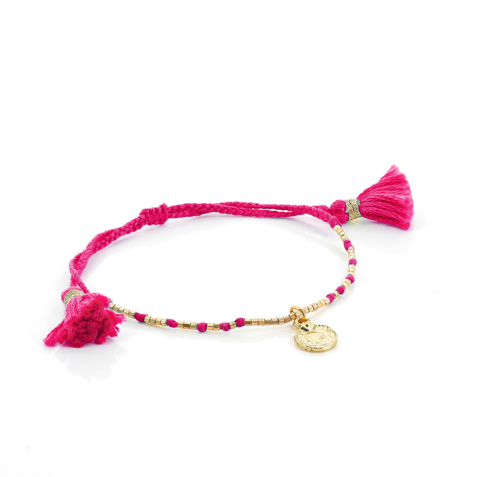 Bracelet coton rose
