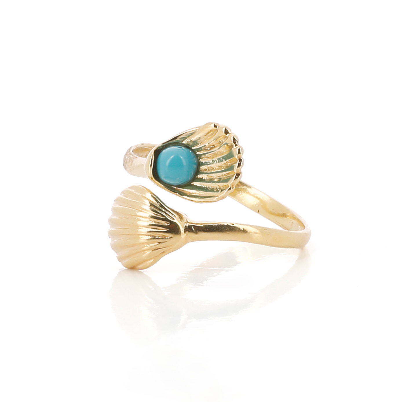 Bague coquillage turquoise