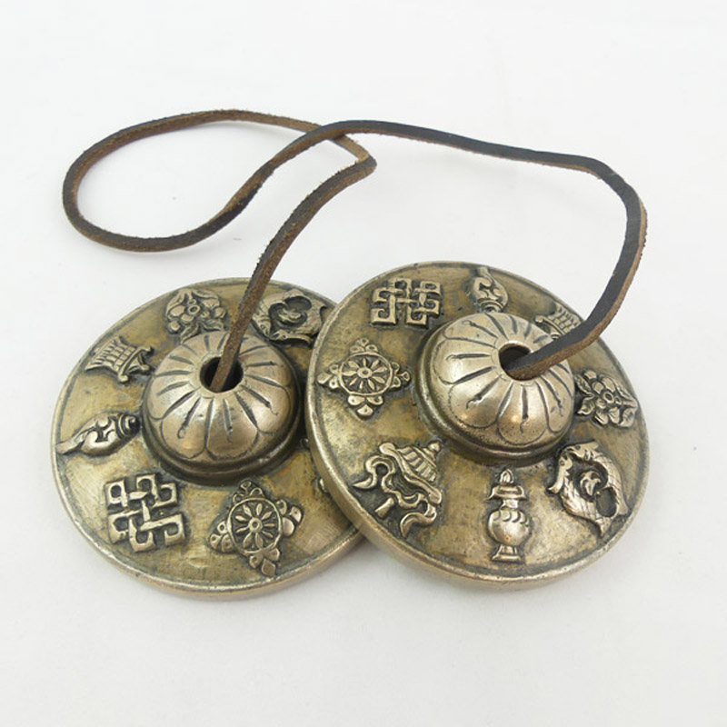 Cymbales tibétaines petites symboles