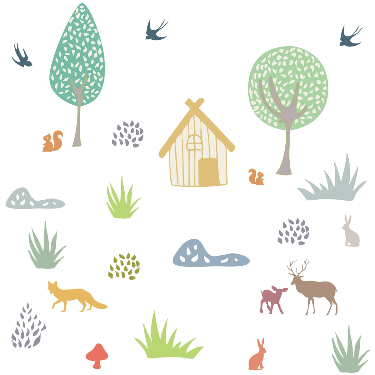 Stickers animaux de la forêt