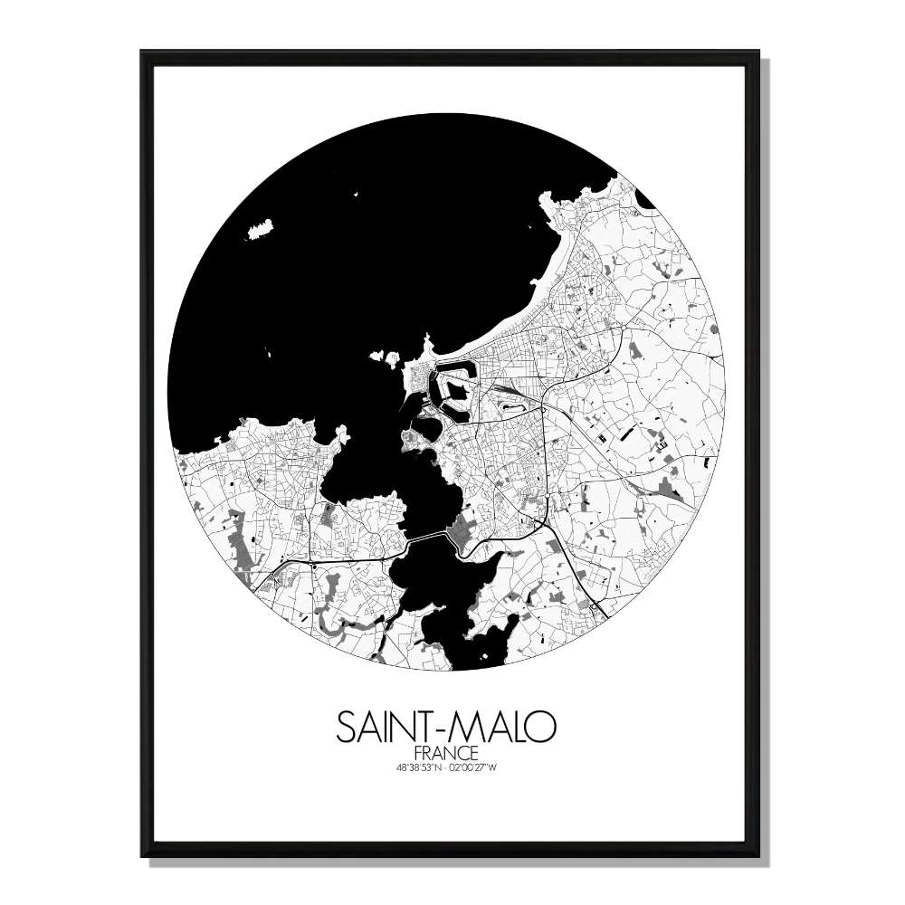 Stmalo carte ville city map rond