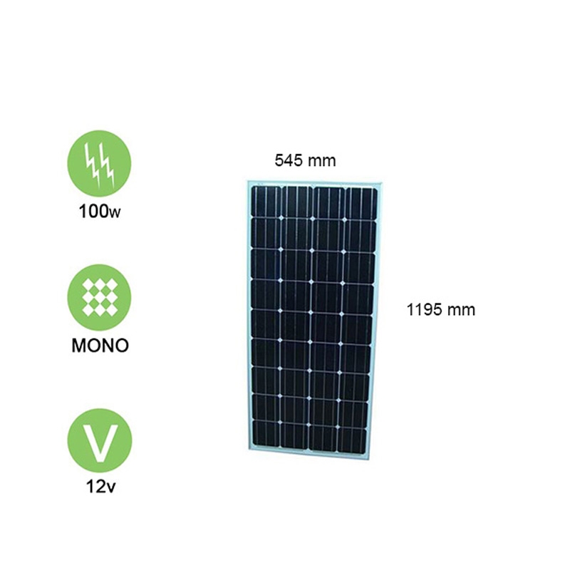 Panneau solaire 100w-12v monocristallin