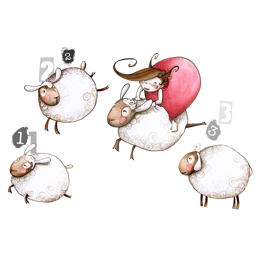 Sticker enfant - saute-mouton