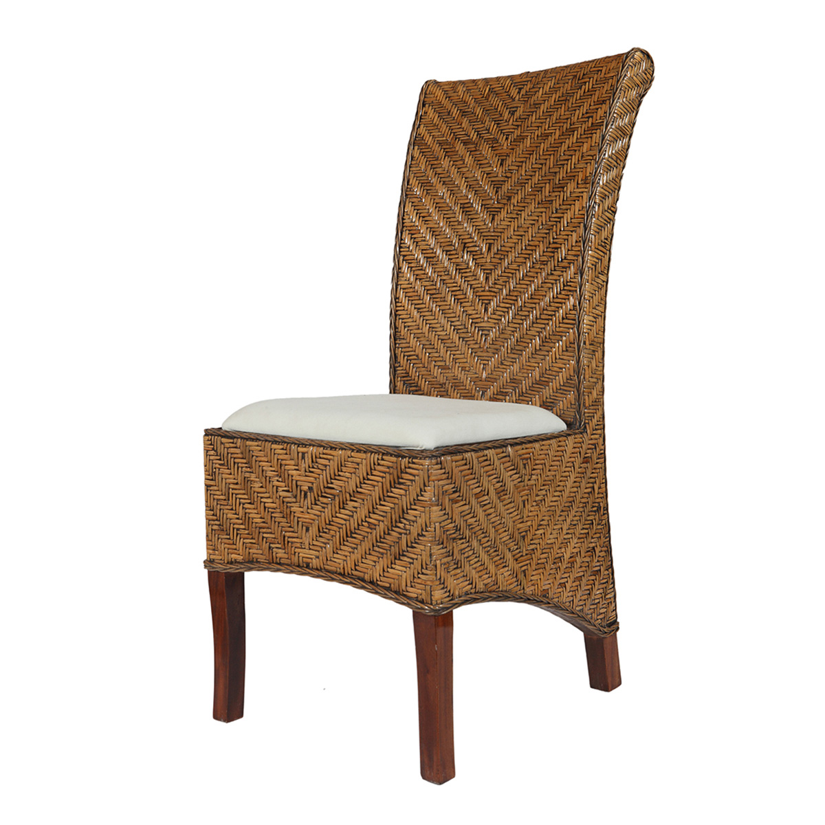 Chaise en rotin marron - salta - chaise