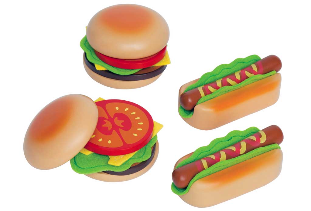 Jouets hamburger et hotdog