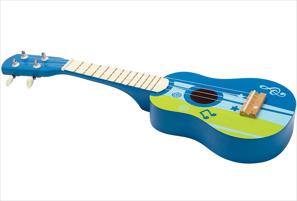 Jouet guitare en bois bleue hape