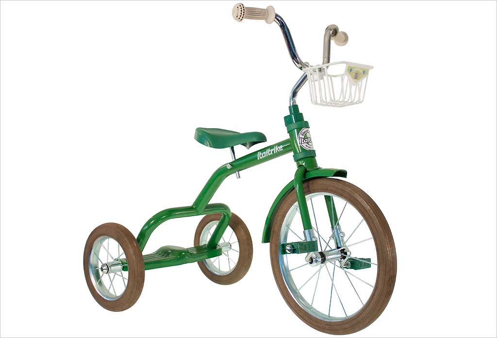 Grand tricycle vintage vert 3-5 ans