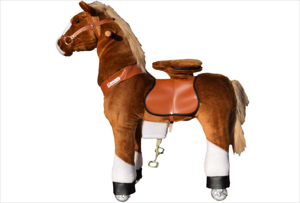 Cheval à roulettes ponycycle marron
