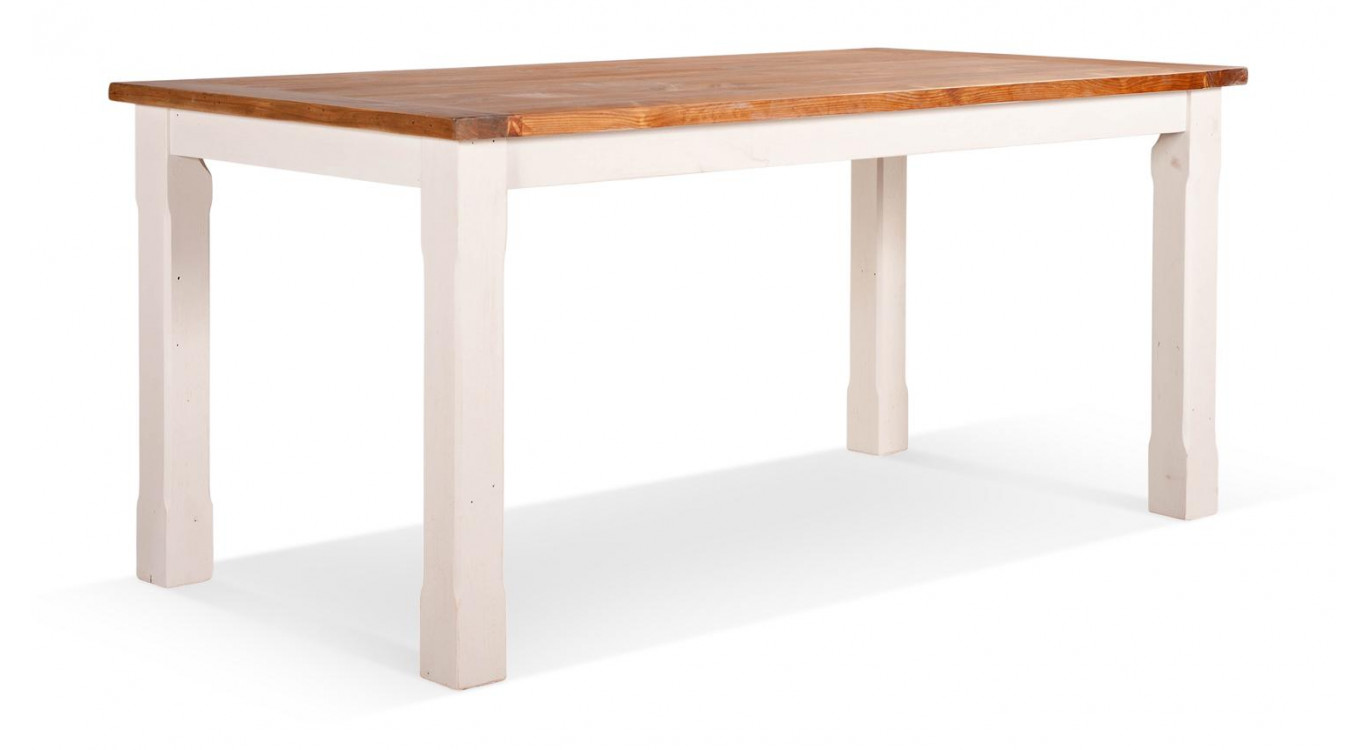 Table haute bois blanc 180x90x81cm