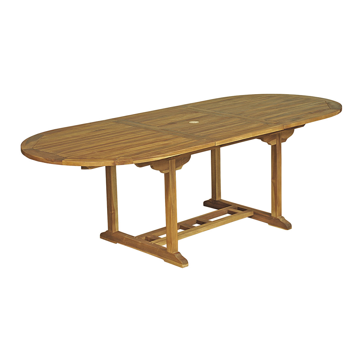 Table ovale baya 180/240x100 teck huilé