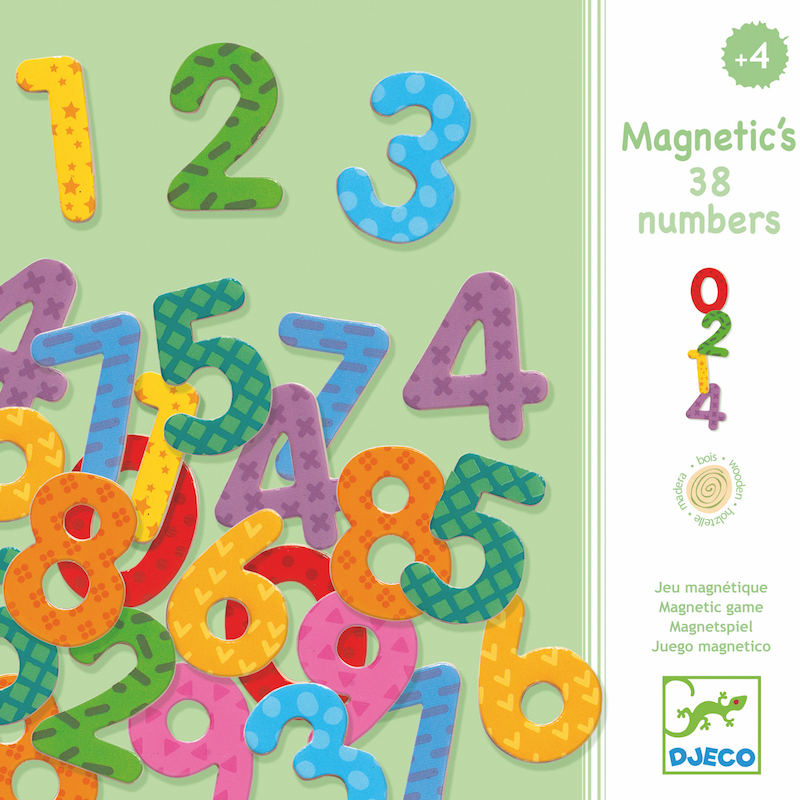 Magnétiques bois +4y 38 numbers djeco