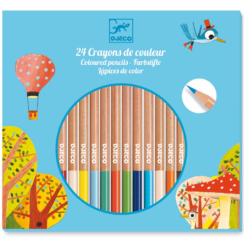 24 crayons de couleurs +4y les couleurs