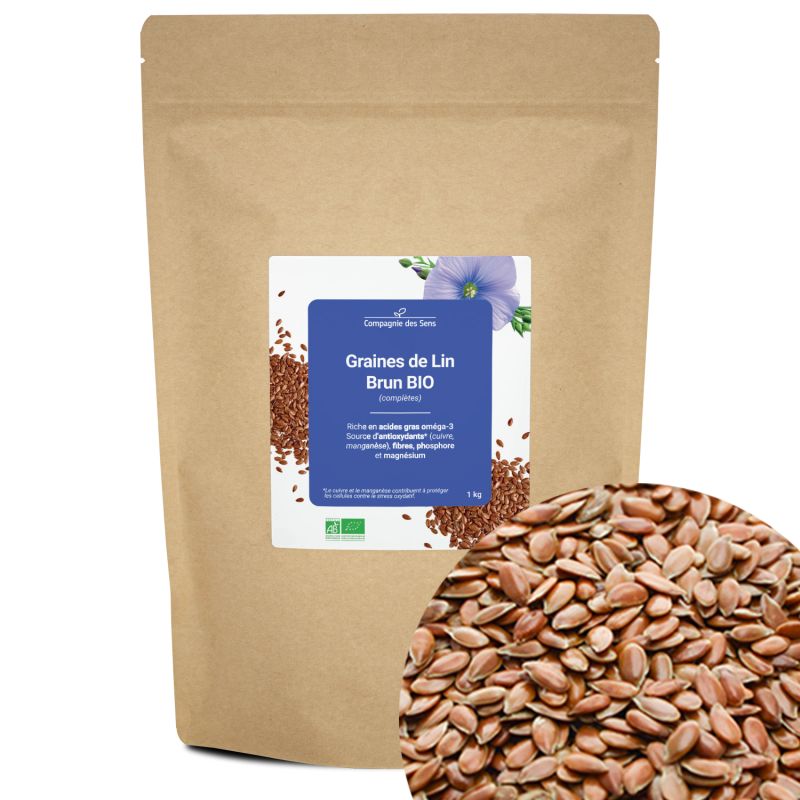 Graines de lin brun bio (complètes)  - 1