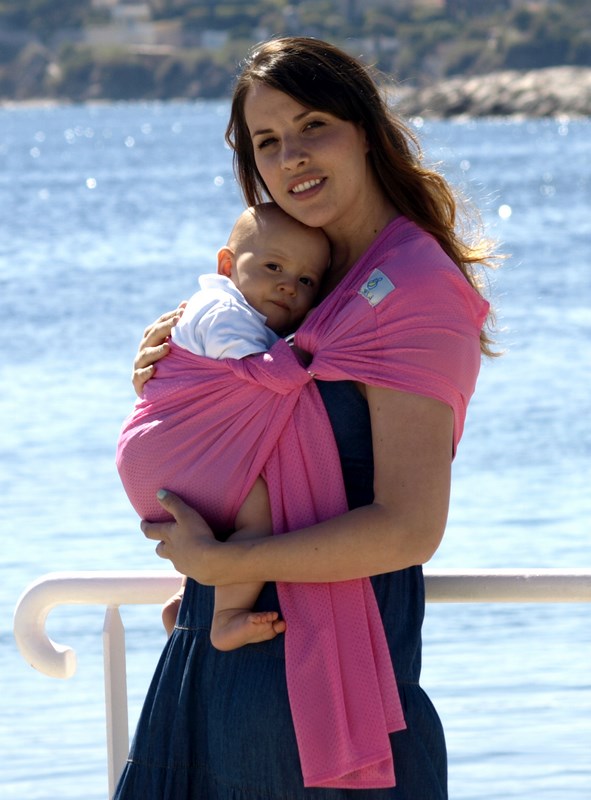 Porte-bébé sling sukkiri rose