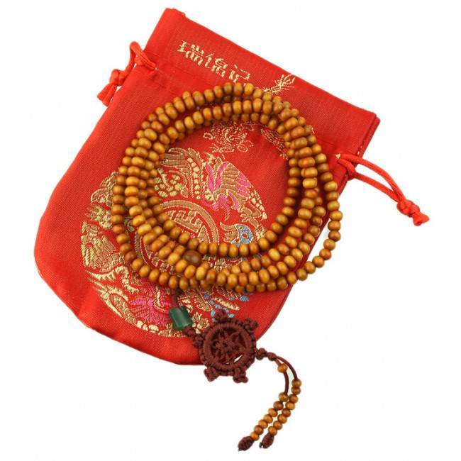 Bracelet-collier mala bouddhiste double