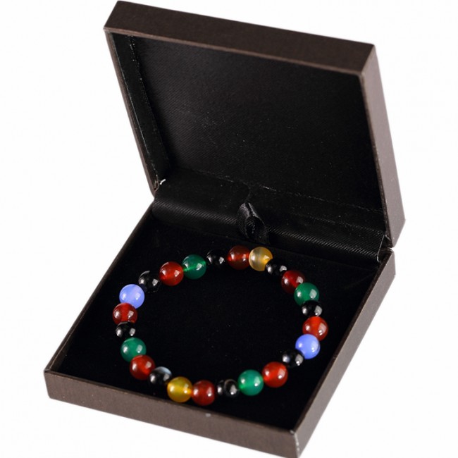 Bracelet en agate multicolore