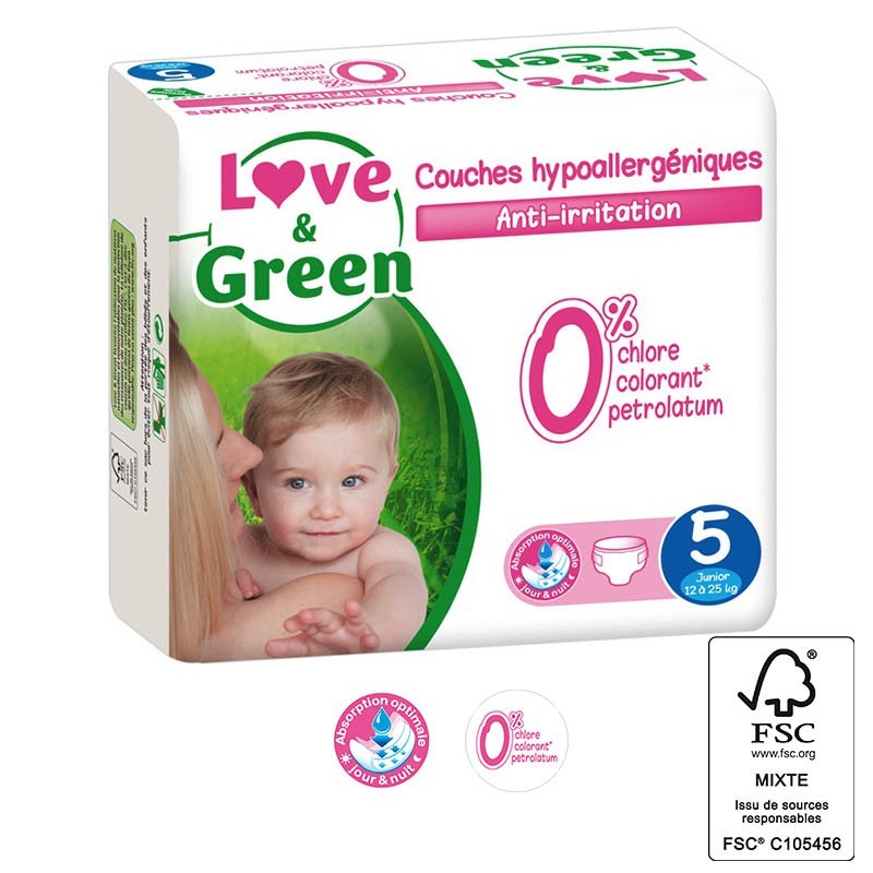 Love & green - 40 couches (t5) - 12/25kg