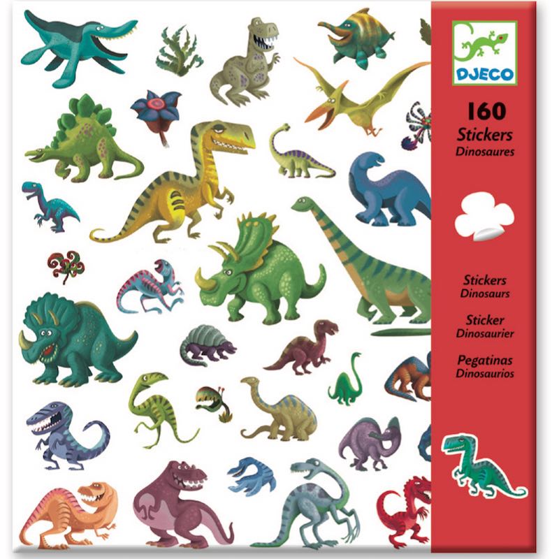 Stickers 4-8y 160pcs dinosaures djeco