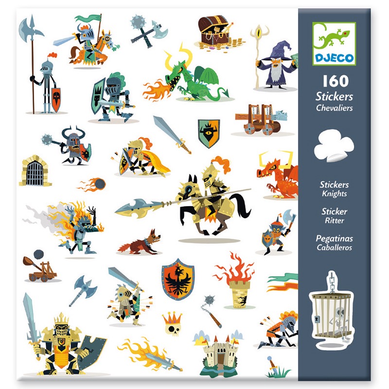 160 stickers 4-8y chevaliers djeco