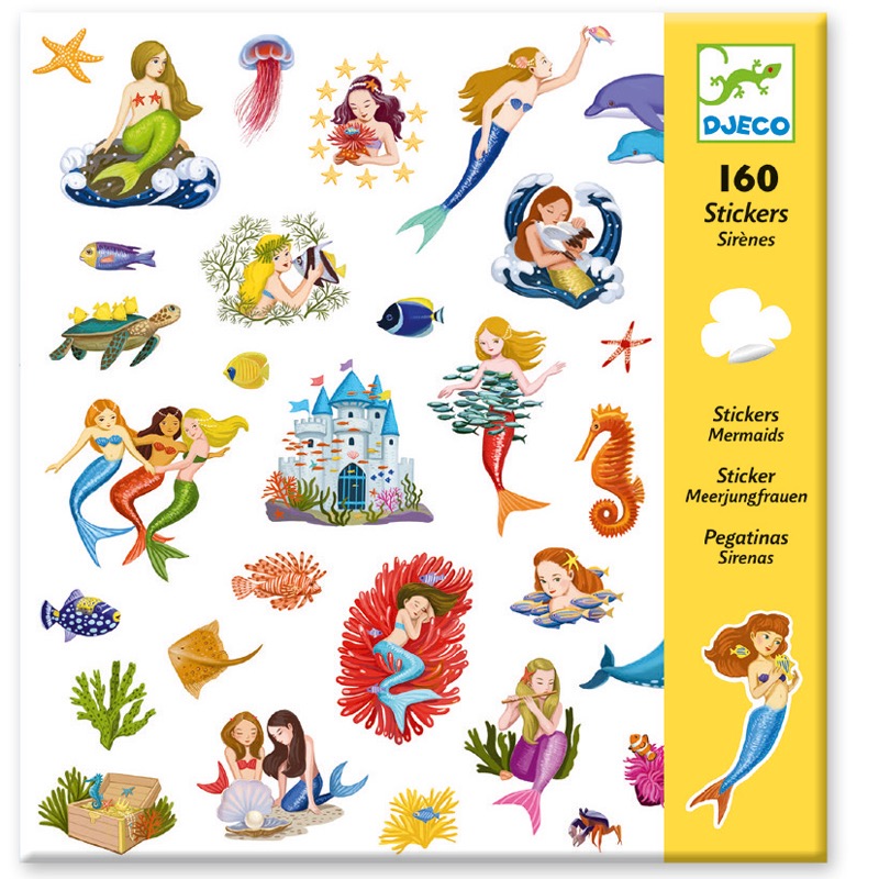 160 stickers 4-8y sirènes djeco