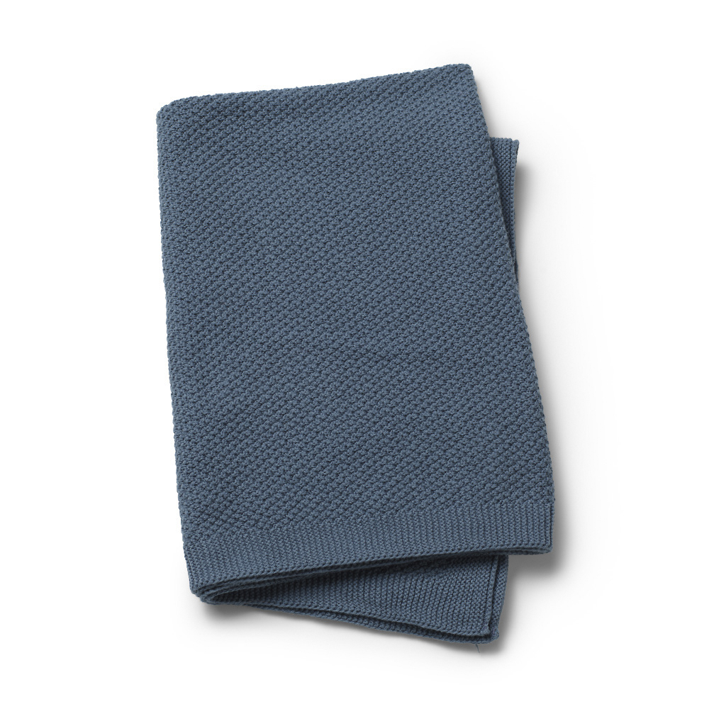 Couverture tricot tender blue