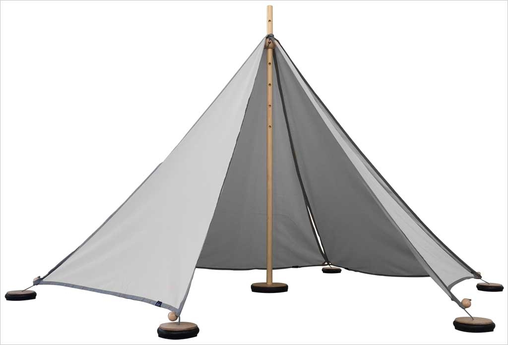 Tente abel s - 5 triangles gris