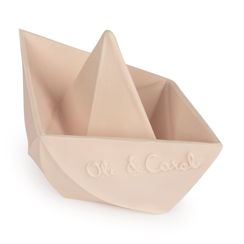 Jouet de bain bateau origami nude