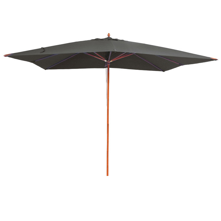 Parasol gris en bois 300x400 cm rangoon