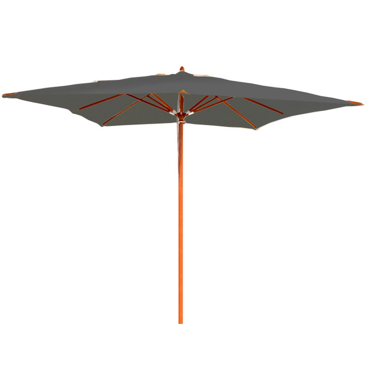 Parasol gris en bois 300x300 cm karimum