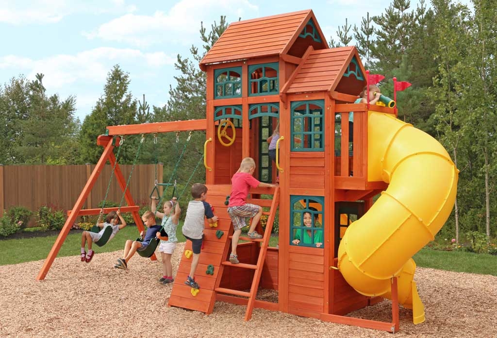 Aire de jeux en bois canyon ridge de kid Nature & Découvertes