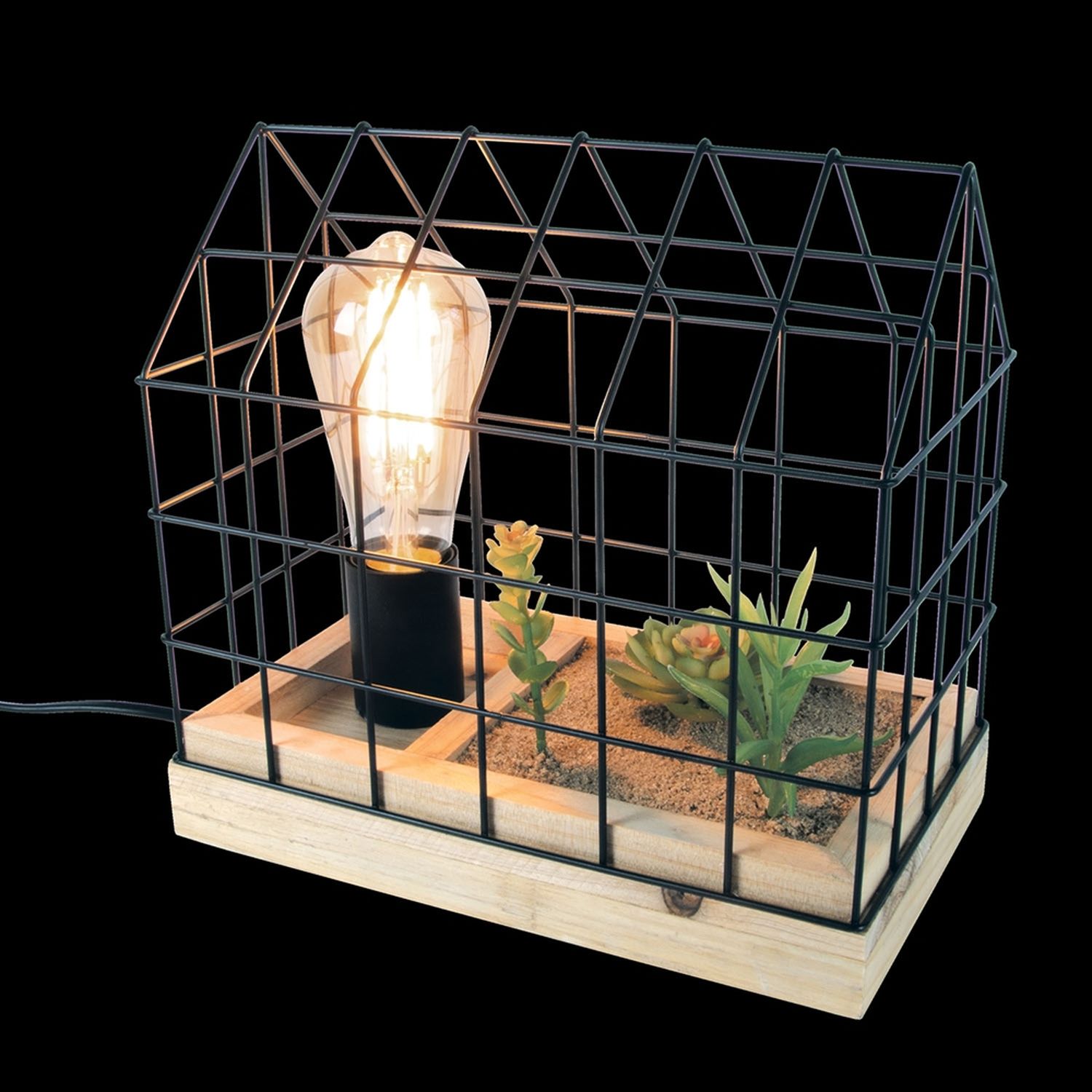 Lampe à poser avec plante garden Nature & Découvertes