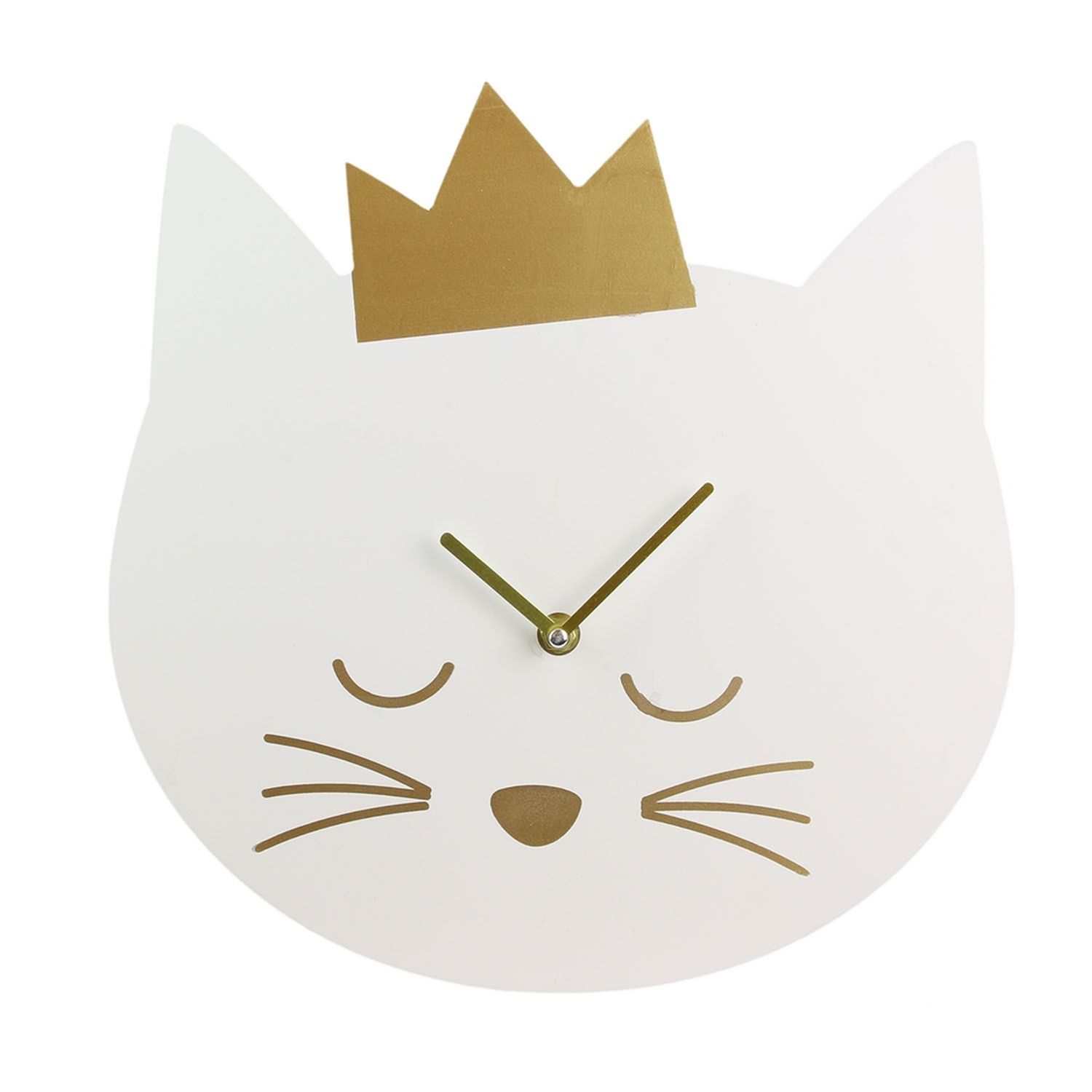 Horloge murale enfant princesse chat -