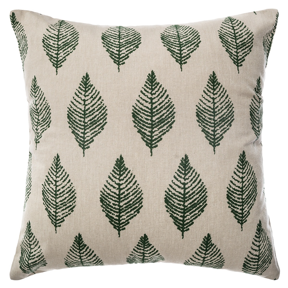 Coussin chambray jungle 40x40 cm