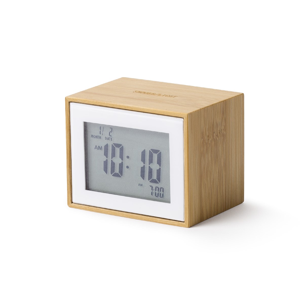 Réveil lcd bamboo clock