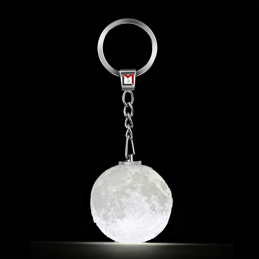 Moonkey - porte-clés lune 3d lumineuse