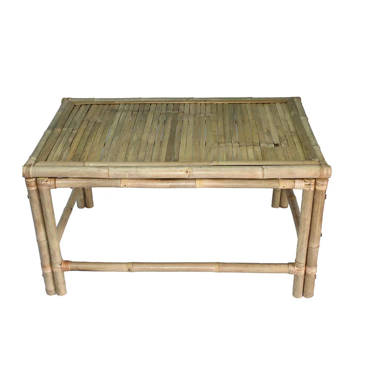 Table basse rectangulaire en bambou nat