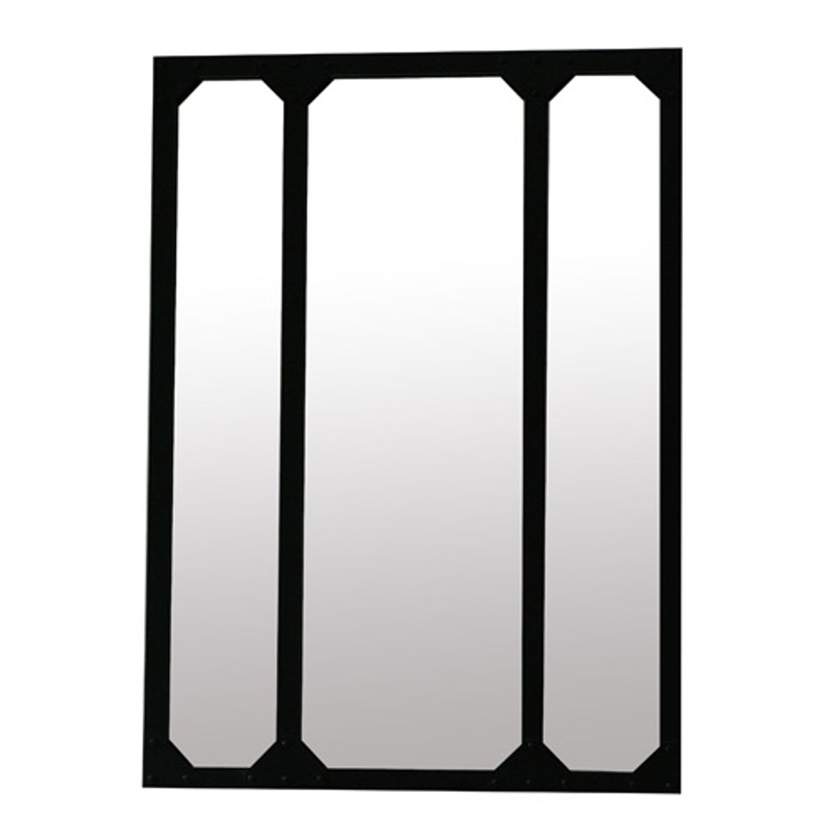 Miroir verrière atelier en métal rectan