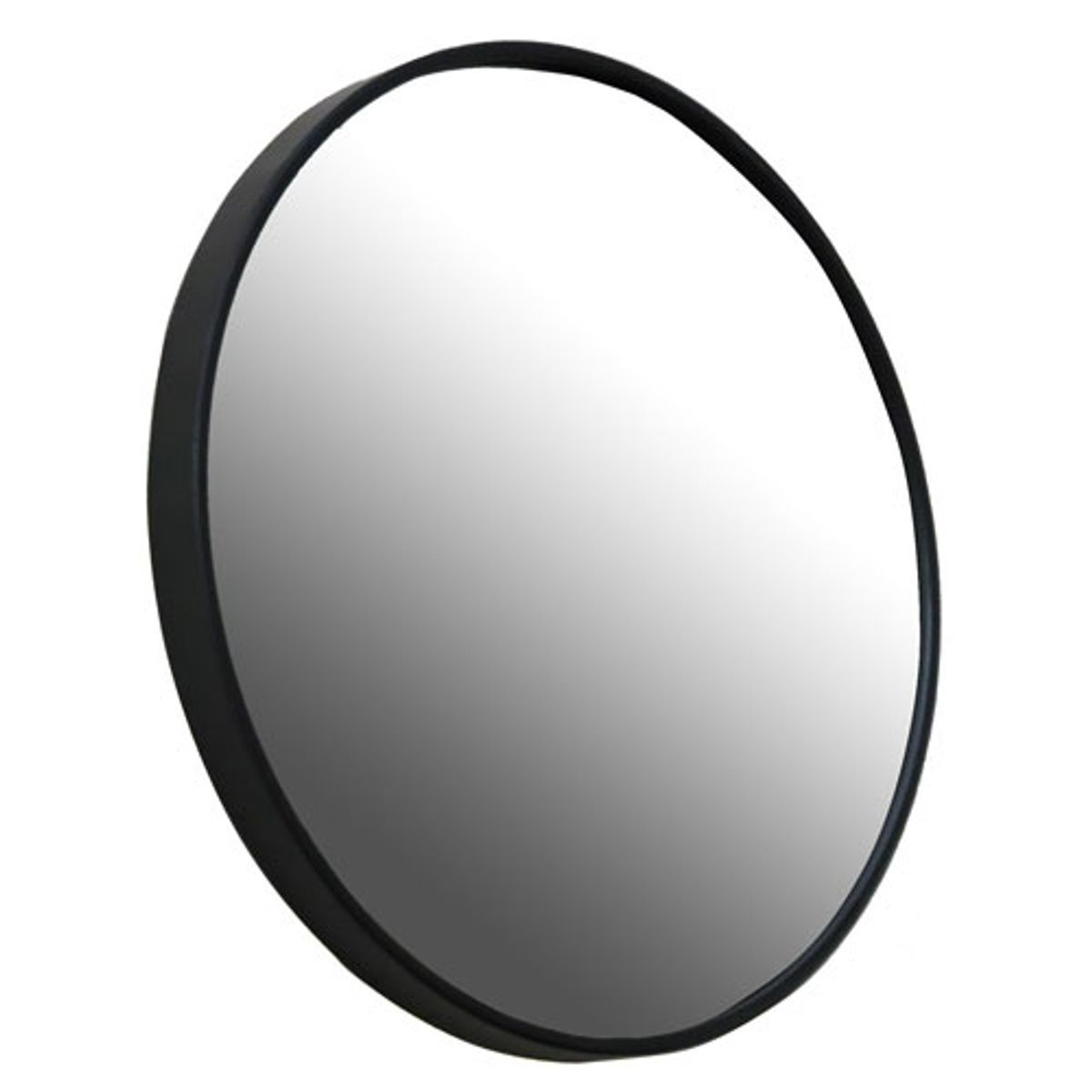 Miroir rond en métal noir 80 cm - soho